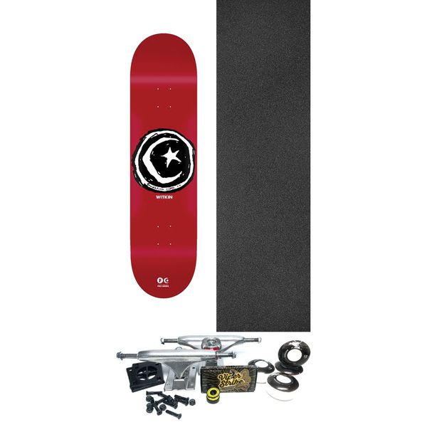 Foundation Skateboards Dylan Witkin Star and Moon Skateboard Deck - 8.5" x 32.25" - Complete Skateboard Bundle